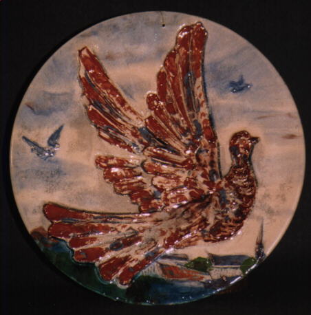 Декоративная тарелка "Птица"